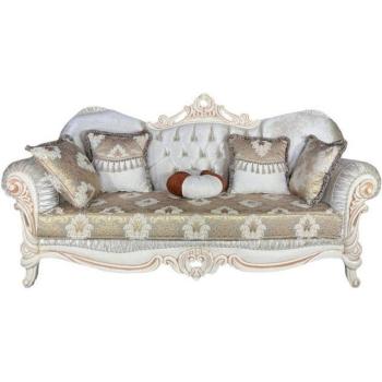 Casa Padrino Edles Barocksofa in Weiß und Beige