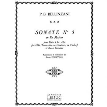 Sonate N°5 En Fa Majeur Flûte À Bec Alto (Ou Flûte Traversière Ou Hautbois Ou Violon) Et Basse Continue