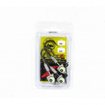 Tackle Tactics Occhi da Lavoro 3/8 oz 5/0 Silver Black Glow EyeZ (5116)