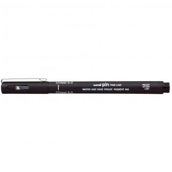 Beitelpunt Fineliner Uni‑ball Pin Zwart 3 mm