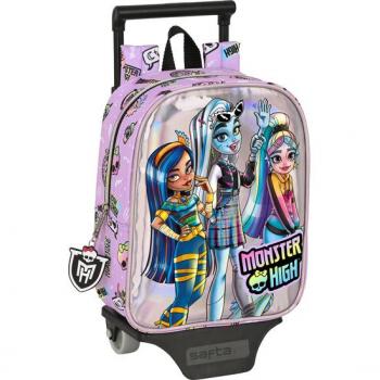 Mochila Escolar con Carro Monster High Best Boos