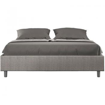 Cama Somier 160x200 Lona Gris Laberinto 02
