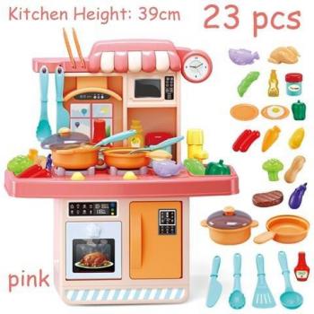 Cucina giocattolo per bambini Just Green Box rosa 39 cm