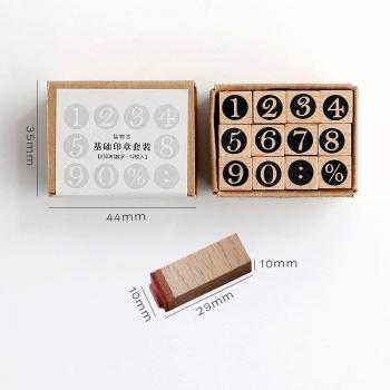Serie Retro 12 Sellos de Madera para Scrapbooking