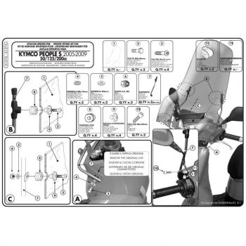GIVI Kit de Instalación A137A para Kymco People S 50-125-200 (05-11)