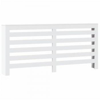 Cache-radiateur design à lamelles blanc 175x20x82 cm