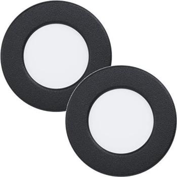 2‑Pack Black Ceiling/Wall LED Spotlight, 2.7 W – Built‑In