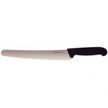 25.5 cm Black Serrated Pastry Knife – Hygiplas Edition
