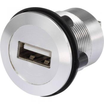 Embase adaptatrice USB 2.0 – CONRAD – Type A à B – Noir aluminium anodisé