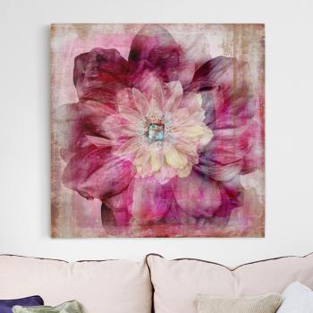 Leinwandkunst: Grunge Flower