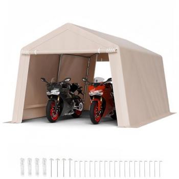 VEVOR 10x15 Outdoor Shed – Portable, Weatherproof Canopy with Roll‑Up Doors and Vents