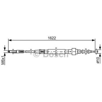 Cable de freno de mano BOSCH 1 987 477 167