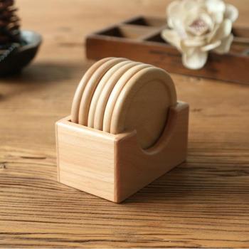 Square & Round Walnut Wood Coasters
