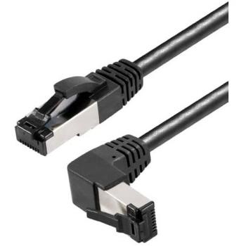 Maxtrack Cat 8.1 Patch Kabel LAN-Kabel, 90° nach oben gewinkelt, ammoniakbeständig, Einzelschirm