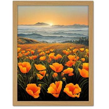 Golden Gate Poppies: California Beach Sunrise Painting