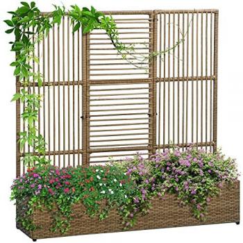 Soporte para Plantas con Base de Resina Trenzada
