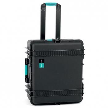 HPRC 2730 Wheeled Hard Case with Cubed Foam, Black with Blue Handle