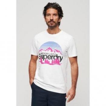Superdry Great Outdoors Men's White Graphic T-Shirt Size L