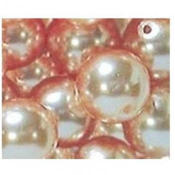 Vibrant Salmon Glass Beads 8mm 48pk