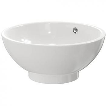 Almada White Ceramic 410mm Countertop Basin (Round)