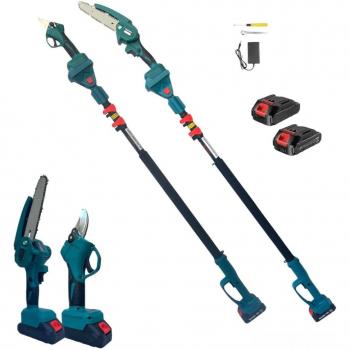 Kit Potatura Mini MotoSege + Forbice + Asta Telescopica per Lavori Specializzati