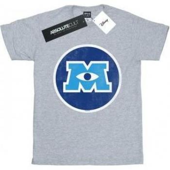 Herren‑T-Shirt Disney „Monsters University“ – Monsteremblem – L – Grau
