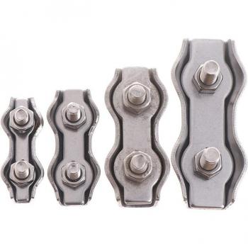 5Pcs M2-M5 Stainless Steel 2-Post Wire Rope Clip