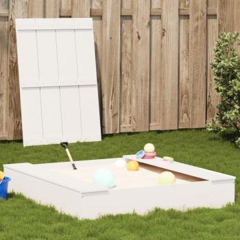 Jouet bac à sable en bois pin, couvercle blanc – VidaXL