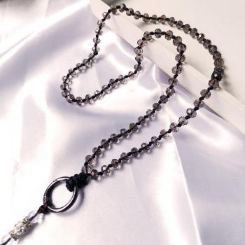 Detachable Crystal Bead Mobile Phone Lanyard