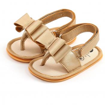Pudcoco Baby Mädchen Slingback Schuhe, flache Sandalen mit Schleife 0-18 Monate