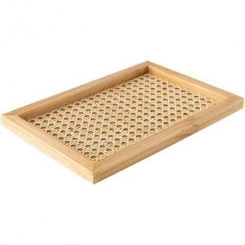 Geometric Rattan Key Organizer