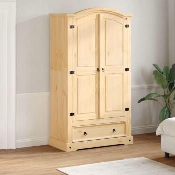 VidaXL 102x52x186 cm Corona Wardrobe Solid Pine