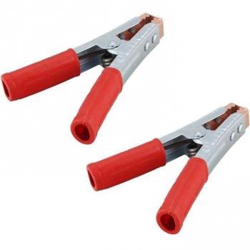 Cargador de Resorte 2X Mango Rojo 500A Pinza de Cocodrila