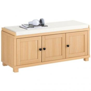 Banc à chaussures SoBuy FSR188-N – 3 portes, 4 espaces de stockage