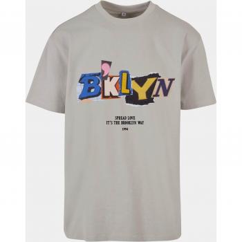 T-Shirt A Maniche Corte Brklyn Mister Tee Oversize Grigio Chiaro L