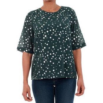 Blusa Vero Moda VMDIVIA DOT SS Verde Gables com Dots Prateados