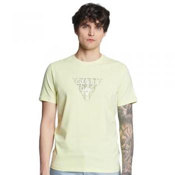 Veste légère jaune Guess logo triangle homme