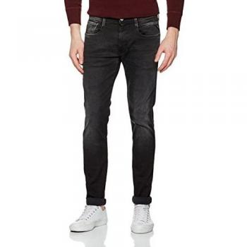 Replay Anbass Hyperflex, Denim ajustado, para Hombre, Negro (098 Black), 29W / 32L
