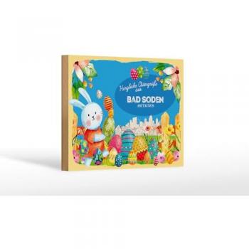 Wanddeko Ostern Holz 18x12 cm BAD SODEN