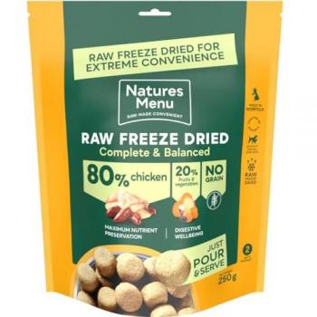 Nature’s Menu 80/20 Chicken Freeze‑Dry for Dogs – 250 g
