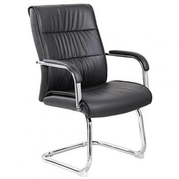 Poltrona Attesa Ergonomica Los Angeles con Braccioli in PU Nero 66x59h98 cm