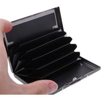 Black Stainless Steel Pocket Card Case