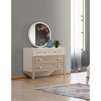 Holz-Kommoden-Set mit Spiegelschminktisch – moderne Designlösung, Made in Europe