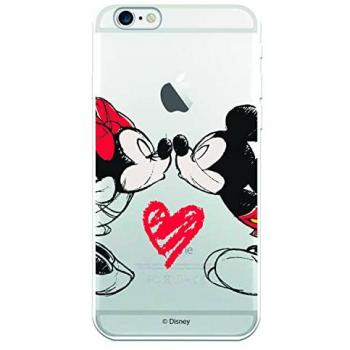 Carcasa de Silicona Flexible Disney Mickey y Minnie Beso para iPhone 6