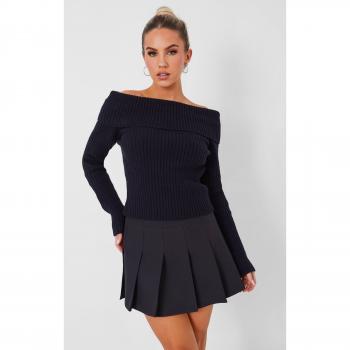 Kaiia Mini Skirt Pleated Black