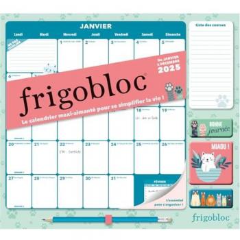 Frigobloc Mensuel 2025 Déco Chats (de janv. à déc. 2025) (Broché)