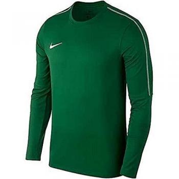 Nike Men Dry Park 18 Drill Crew Long Sleeve Top – Pine Green/White L