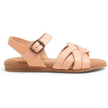 Sandalias Entrelazadas de Piel de Pisamonas con Suela de Gel