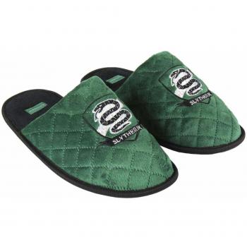 Unisex „Open House“ Harry‑Potter Slytherin Hausschuhe – CERDA Premium, Grünschwarz Brown, C12, EU 39