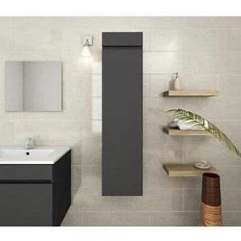 Armario de Baño Luna Gris Mate 25 x 25 x 120 cm